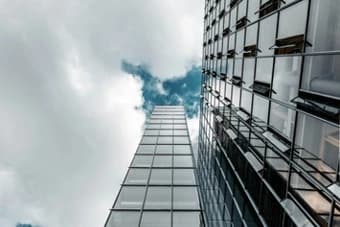 building and clouds