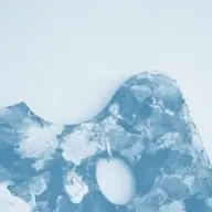 Peinture sur fond bleu